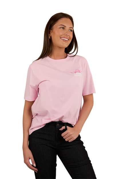 Country Club Womens Loose Fit T-Shirt - Ballet Pink