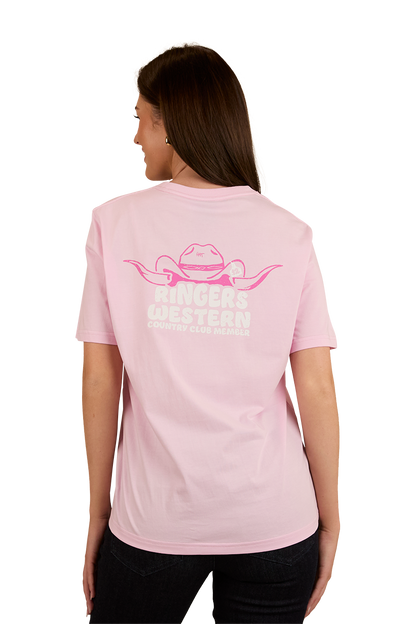 Country Club Womens Loose Fit T-Shirt - Ballet Pink