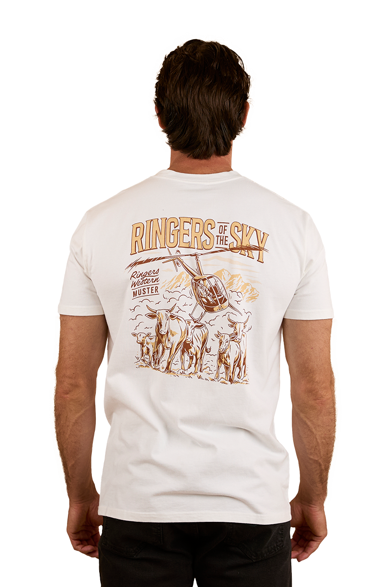 Ringers Of The Sky Mens Stock Fit T-Shirt - White