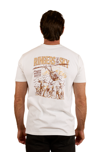 Ringers Of The Sky Mens Stock Fit T-Shirt - White