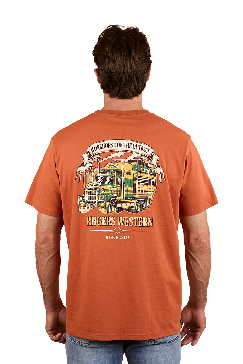 Workhorse Mens Loose Fit T-Shirt - Rust