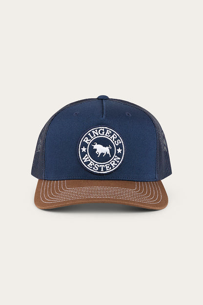 Signature Bull Trucker Cap - Dark Navy/Clay