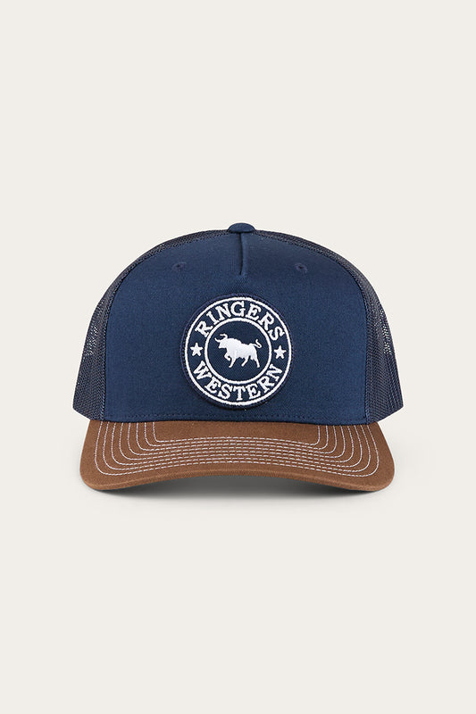 Signature Bull Trucker Cap - Dark Navy/Clay
