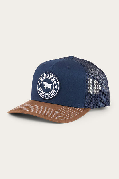 Signature Bull Trucker Cap - Dark Navy/Clay