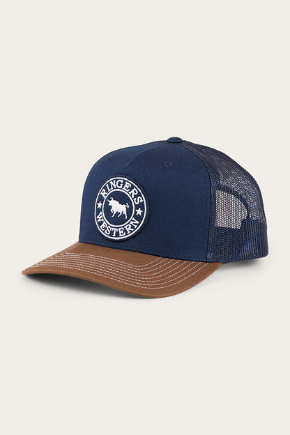 Signature Bull Trucker Cap - Dark Navy/Clay
