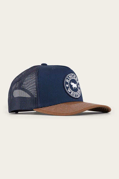 Signature Bull Trucker Cap - Dark Navy/Clay
