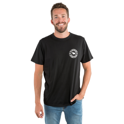 Signature Bull Mens Loose Fit T-Shirt - Black/White