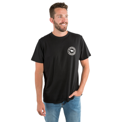 Signature Bull Mens Loose Fit T-Shirt - Black/White