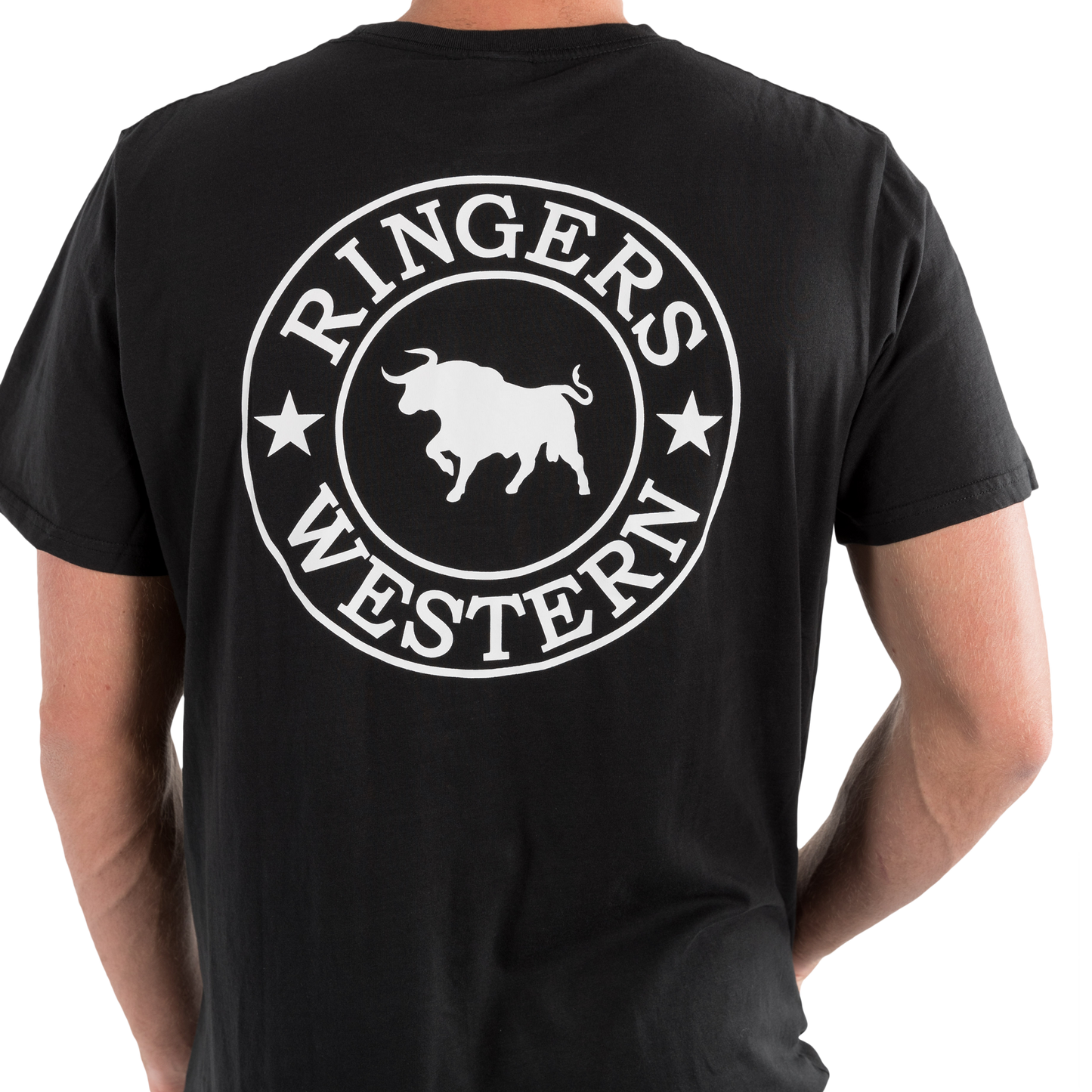 Signature Bull Mens Loose Fit T-Shirt - Black/White
