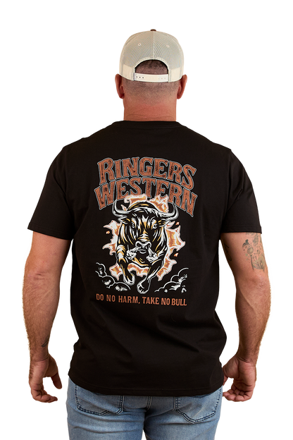 Do No Harm Take No Bull Mens Loose Fit T-Shirt - Black