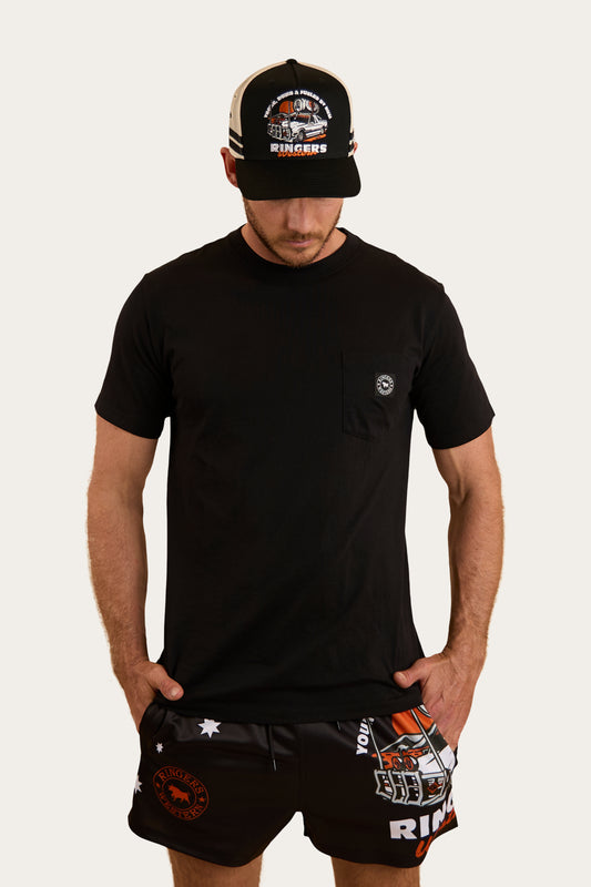 Young & Dumb Footy Shorts - Black/Orange