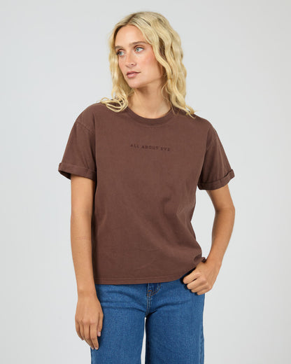 All About Eve Washed Tee - Brown