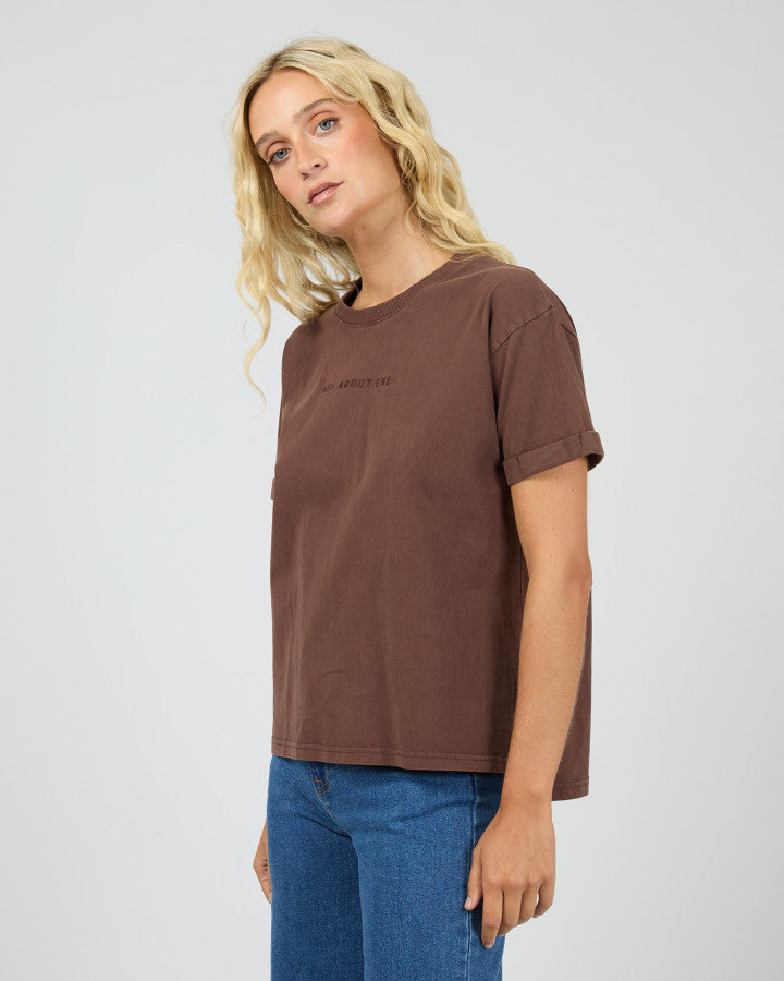 All About Eve Washed Tee - Brown
