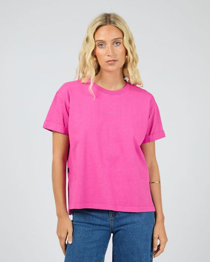 All About Eve Washed Tee - Fuscia