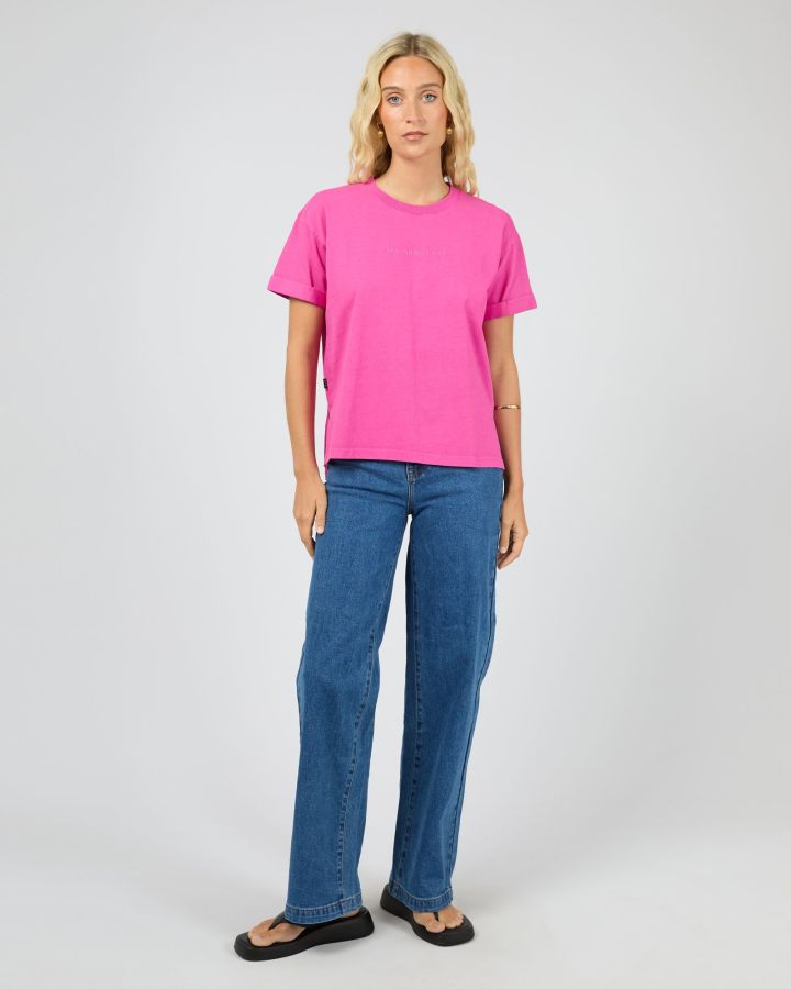 All About Eve Washed Tee - Fuscia