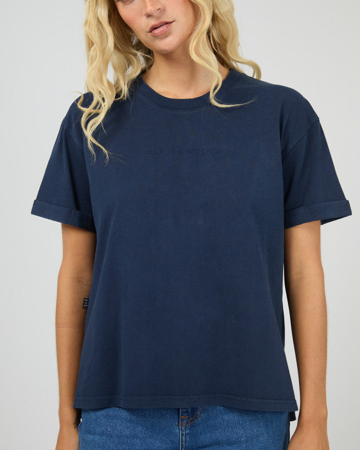 All About Eve Washed Tee - Navy