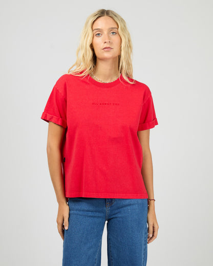 All About Eve Washed Tee - Red