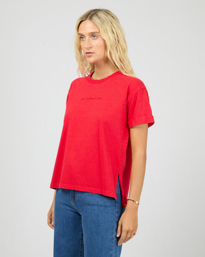 All About Eve Washed Tee - Red