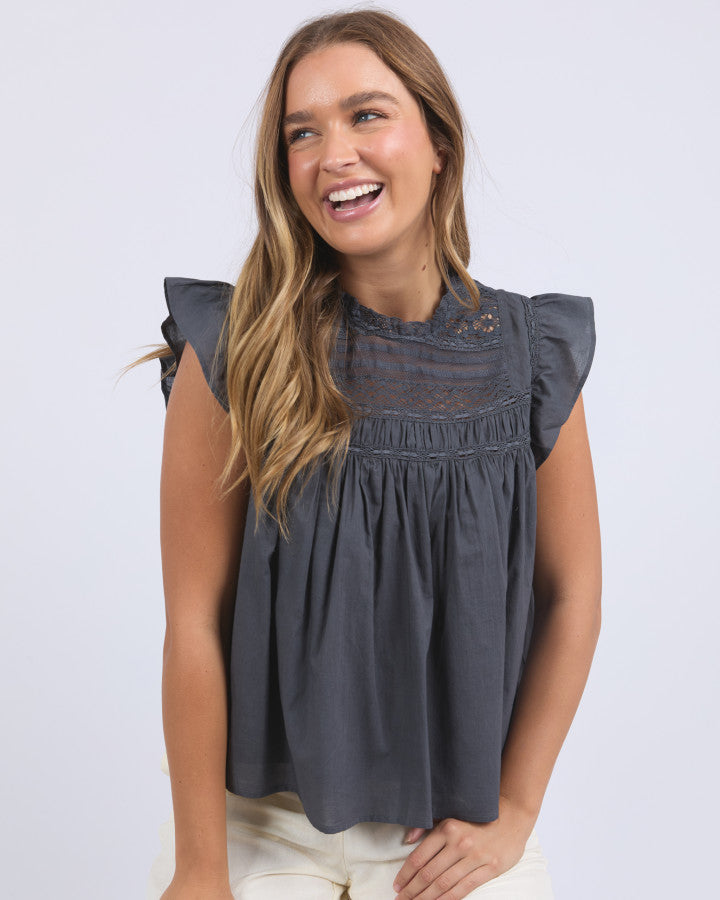 Adelyn Top - Charcoal
