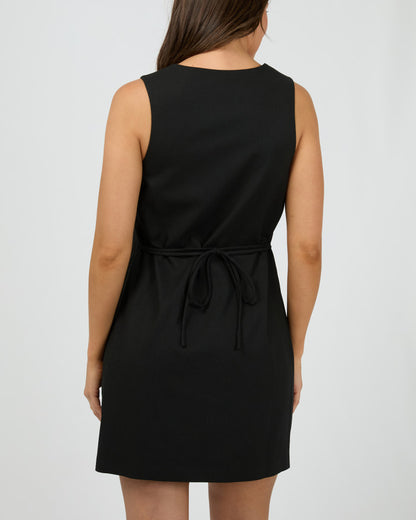 Aftersun Linen Dress - Black