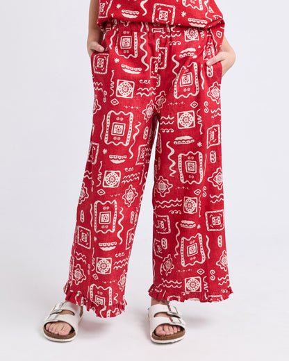 Amalfi Pant - Red Print