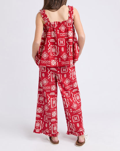 Amalfi Pant - Red Print
