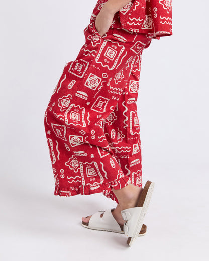 Amalfi Pant - Red Print
