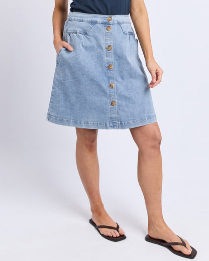 Foxwood Amanda Skirt - 90s Vintage Blue