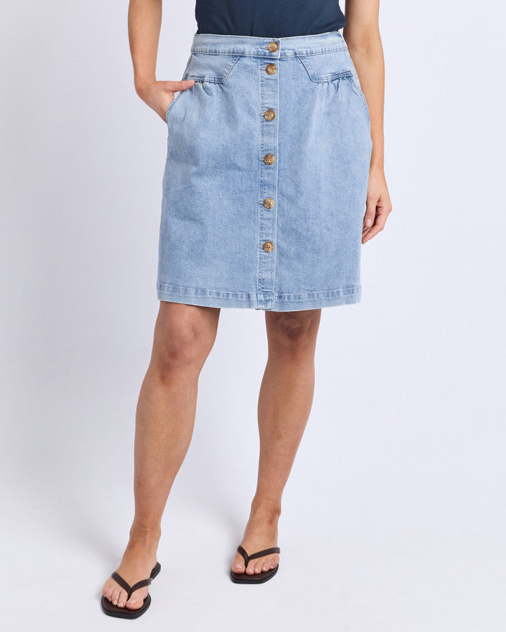 Foxwood Amanda Skirt - 90s Vintage Blue