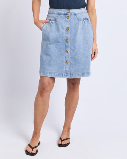 Foxwood Amanda Skirt - 90s Vintage Blue