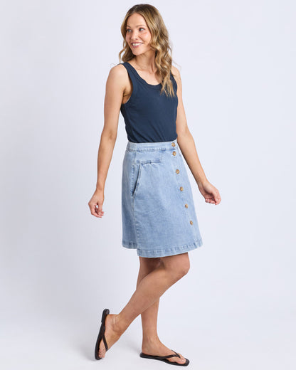 Foxwood Amanda Skirt - 90s Vintage Blue