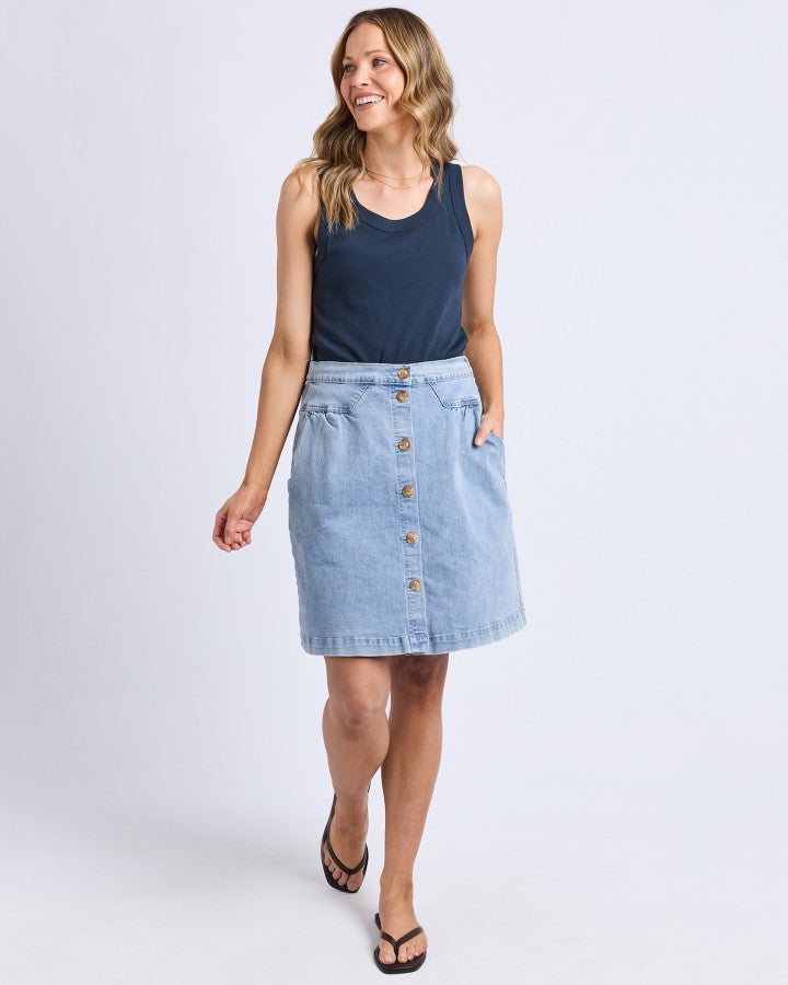 Foxwood Amanda Skirt - 90s Vintage Blue