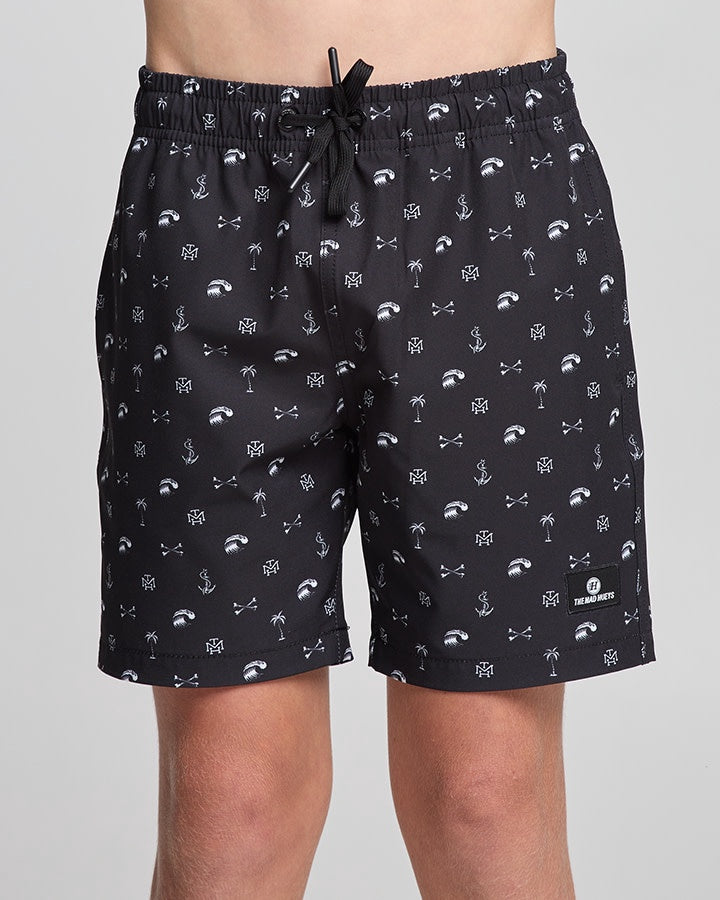 Youth Anchor Bones Swim Volley Short