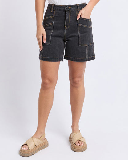 Foxwood Balmy Short | Washed Black