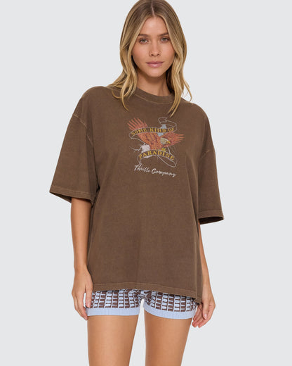 Thrills | Banner of Strength Oversized Tee | Cocoa