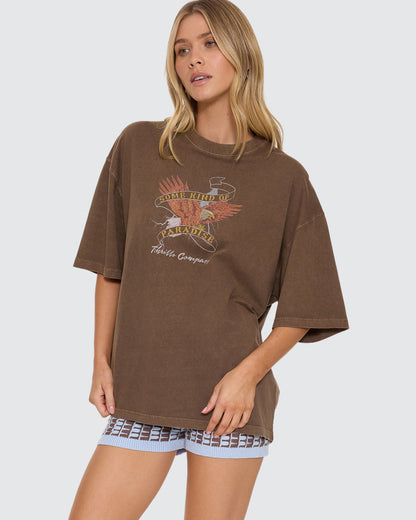 Thrills | Banner of Strength Oversized Tee | Cocoa