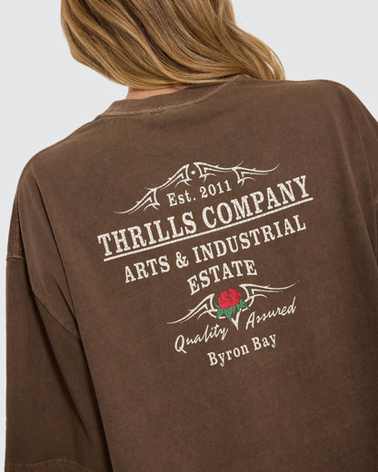 Thrills | Banner of Strength Oversized Tee | Cocoa