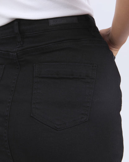 Belle Denim Skirt - Black