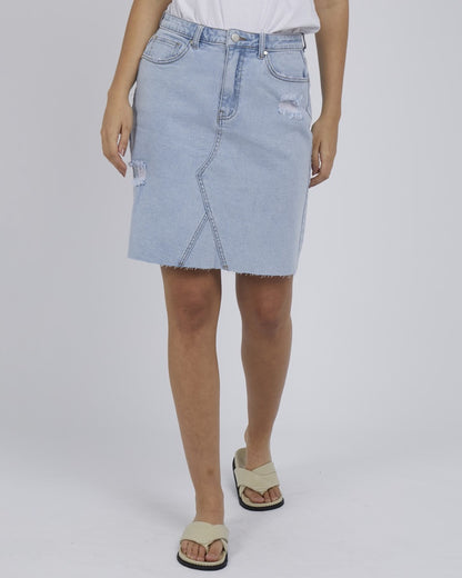 Belle Denim Skirt - Light Blue