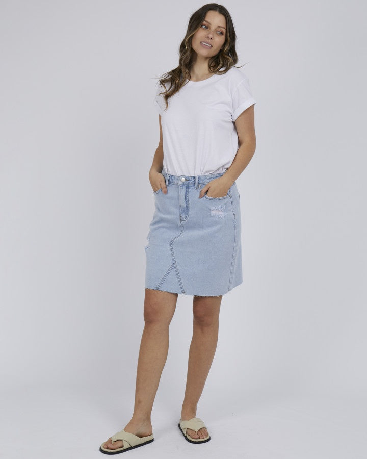 Belle Denim Skirt - Light Blue
