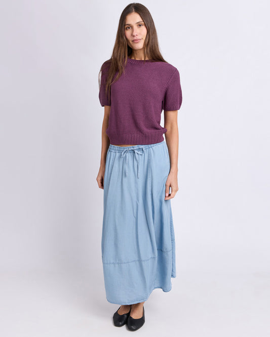 Foxwood Blair Short Sleeve Knit - Plum