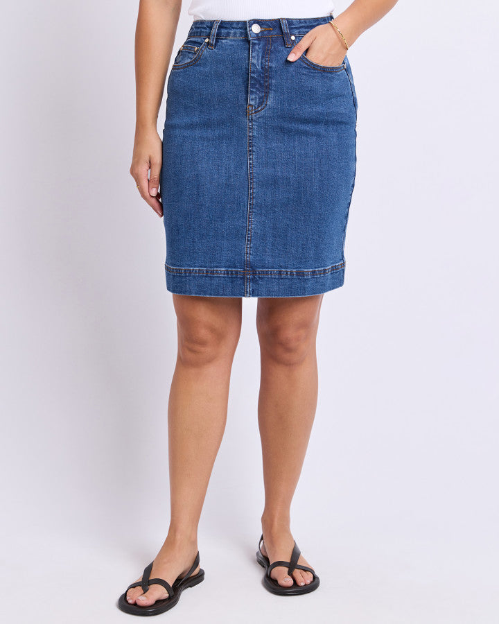 Foxwood Bower Skirt - Mid Blue