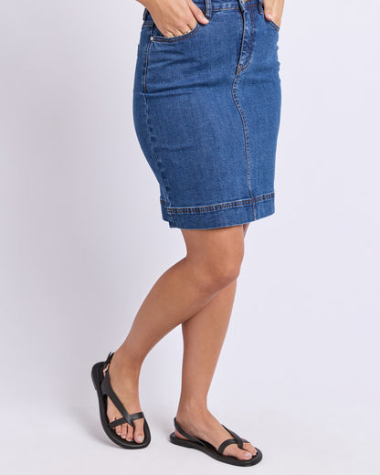 Foxwood Bower Skirt - Mid Blue