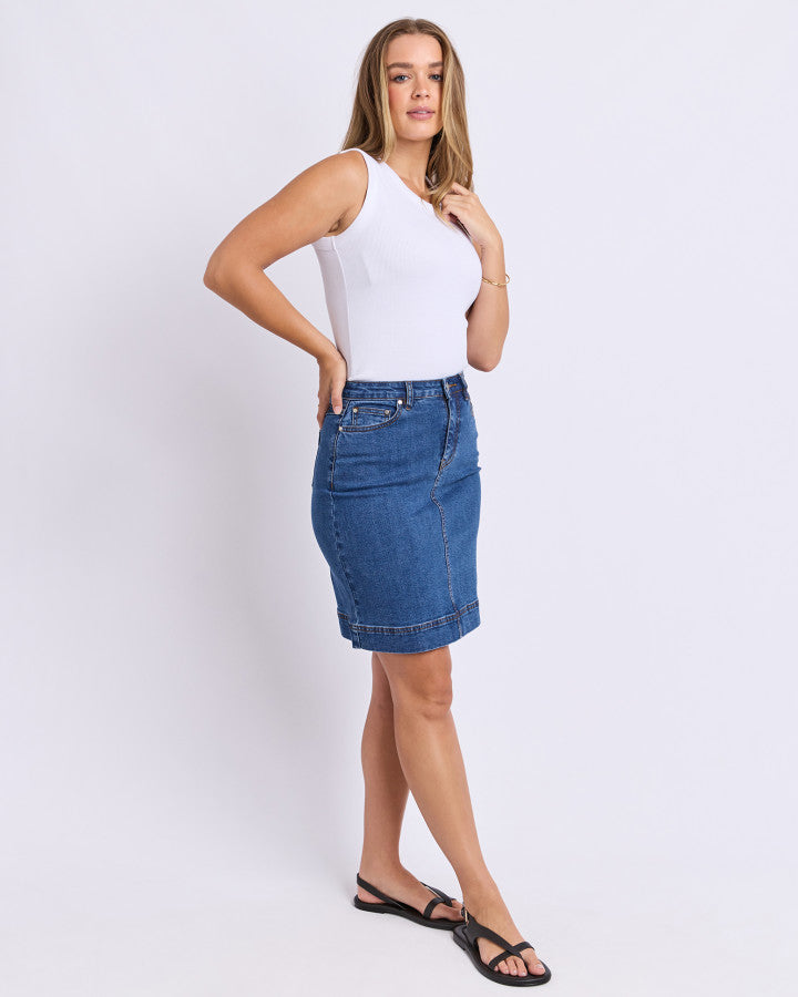 Foxwood Bower Skirt - Mid Blue