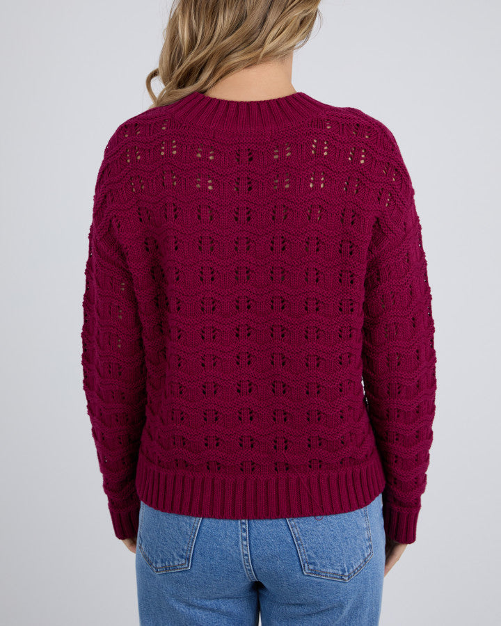 Carter Knit - Beetroot Red