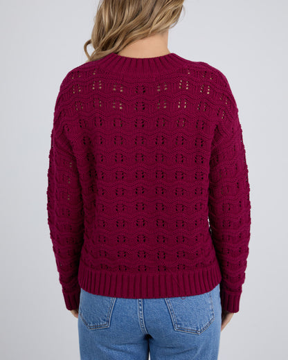 Carter Knit - Beetroot Red