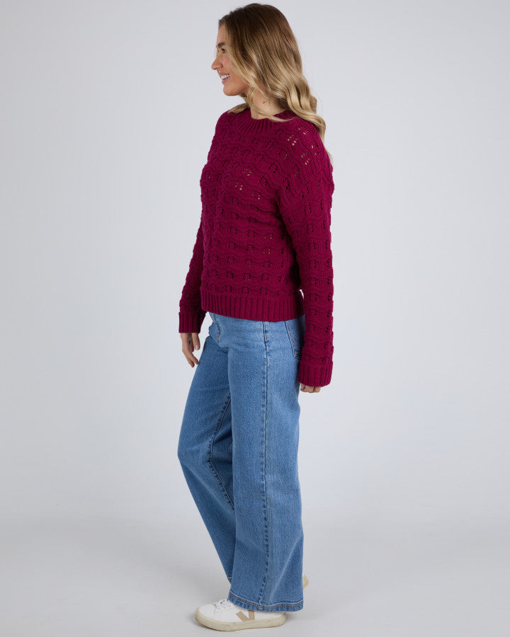 Carter Knit - Beetroot Red