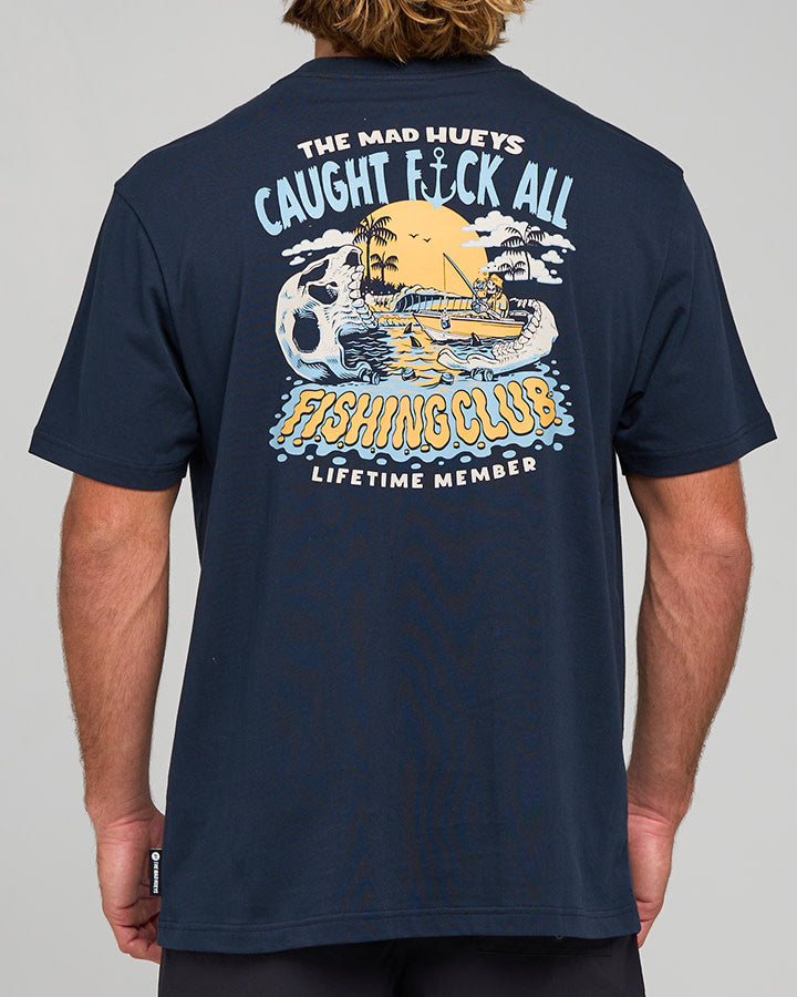 Caught Fk All Jaw | SS Tee - Navy