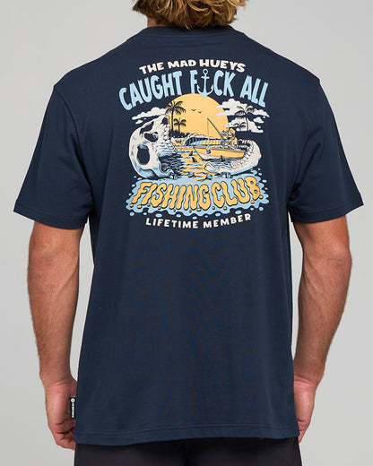 Caught Fk All Jaw | SS Tee - Navy