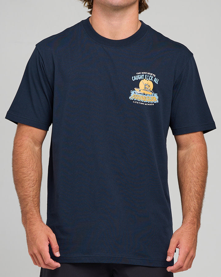 Caught Fk All Jaw | SS Tee - Navy